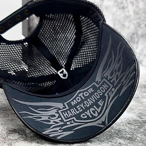 Nón kết, mũ lưỡi trai Harley Davision phối vải da form chuẩn thời trang đường phố siêu đẹp