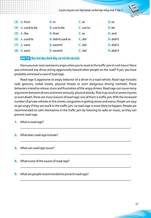 Sách Luyện Chuyên Sâu Ngữ Pháp Và Bài Tập Tiếng Anh 7 Tập 2 (Chương Trình Mới)