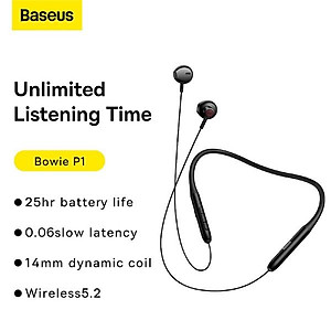 Tai Nghe Bluetooth Thể Thao, Chống nước Baseus Bowie P1 (Hàng chính hãng)