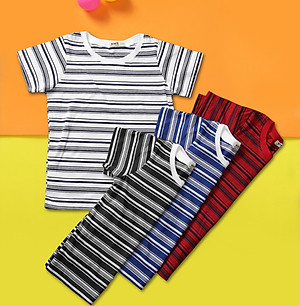 COMBO 4 ÁO THUN SỌC TRẺ EM - COTTON