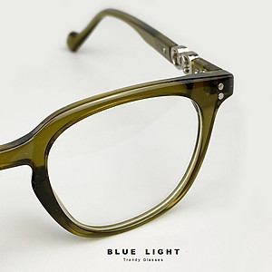 Gọng Kính Cận, Kính Giả Cận Nữ GM Jennie, Mắt Vuông Nhỏ, Chống Xánh Sáng Xanh, Đen, Xanh Rêu - BLUE LIGHT 