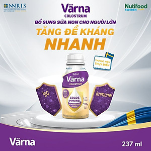 Thùng Sữa Non Pha Sẵn Värna Colostrum (24 Chai x 237ml) - Sữa Cho Người Già Tăng Cường Đề Kháng