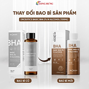Dung dịch tẩy tế bào chết DrCeutics Basic BHA 2% In Alcohol  (100ml/200ml) - Hàng chính hãng