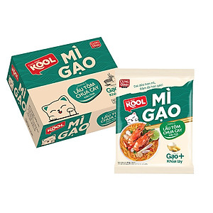 Thùng 24 Gói Mì Cung Đình Kool Mì Gạo Lẩu Tôm Chua Cay Kiểu Thái 84g