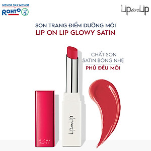 Son thỏi dưỡng môi trang điểm chất son satin Lip On Lip Glowy Satin 2.2g