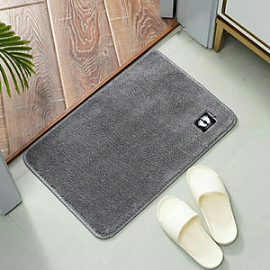 Thảm Nỉ Lau Chân Hình Chữ Nhật, Chùi Chân Lông Mềm Mịn Dày Dặn Đế Chống Trơn Trượt Hàng Chất Lượng Cao KT 40x60cm Giao Màu Ngẫu Nhiên