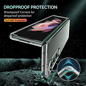 Ốp lưng trong suốt cho Samsung Galaxy Z Fold 3 4 5 6 hiệu Likgus Crashproof giúp chống chịu mọi va đập - hàng nhập khẩu