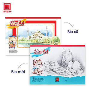 Vở vẽ A4 Hồng Hà định lượng 100gms, độ trắng cao - 4901