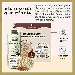[Vị Huyền Mễ, Nguyên Bản, Yến Mạch] - Bánh Gạo Lứt Ăn Kiêng GUfoods 170g - Tập Gym, Giảm Cân, Thực Dưỡng, Eat Clean, Ăn Vặt Healthy, Không Chiên Dầu