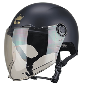 Mũ bảo hiểm nửa đầu Royal M555 có kính dài màu trà hạn chế chói nắng dành cho nam nữ đi xe máy