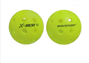Qủa bóng Pickleball AMA SPORT, X-ace 40 lỗ, nặng 26g dường kính 74mm đạt tiêu chuẩn thi đấu quốc tế