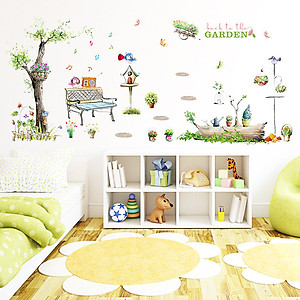 Decal dán tường vườn âm nhạc