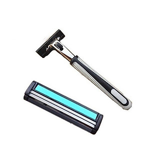 Dao cạo râu kèm 5 lưỡi dao thay thế không gỉ 