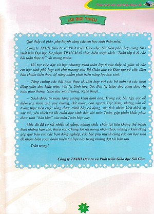 Sách Toán Và Các Bài Toán Thực Tế Lớp 6 - TẬP 2