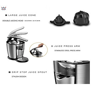 Máy vắt cam cao cấp thương hiệu Canmax CJ-186 - Chất liệu: Inox 304 - Dung tích: 1000ml - Công suất: 120W - Hàng Nhập Khẩu