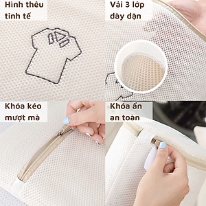 Túi Lưới Giặt Đựng Quần Áo, Đồ Lót Trong Máy Giặt - Túi Giặt Bảo Quản Quần Áo, Túi giặt đồ cao cấp 2 lớp, túi lưới giặt vớ, Túi giặt đồ máy giặt 3 lớp cao cấp, túi lưới giặt quần áo đồ lót có khóa kéo, Túi lưới giặt quần áo đồ lót máy giặt dododios