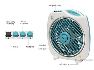 Quạt Bàn Đảo 3 Tấc Senko BD1012 cao cấp - Màu Ngẫu Nhiên - Hàng chính hãng