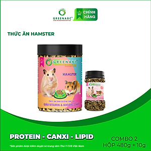 Thức ăn Hamster GREENABC – Bổ sung Protein - Canxi - Lipid giúp Hamster ăn ngon, giảm căng thẳng, long mượt, tăng đề kháng - Hộp 10g và 480g