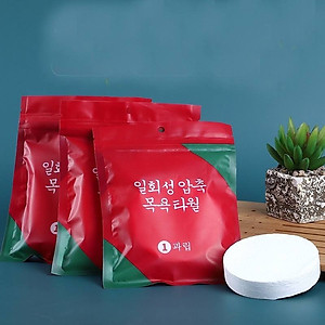 Khăn Tắm 70x140cm Dạng Nén Bằng Cotton Tiện Lợi Dùng Một Lần - Khăn Nén Du Lịch - Khăn Nén Spa - màu xanh