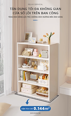 Kệ sách 3 4 5 tầng đa năng decor phòng cực xinh theo phong cách Hàn thương hiệu IGA - GA30