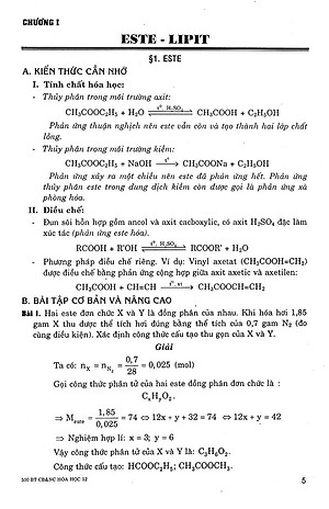 Sách 500 Bài Tập Cơ Bản Và Nâng Cao Hoá Học 12