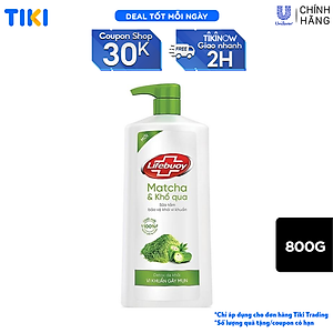 Sữa Tắm Lifebuoy 800gr Detox Và Sạch Sâu Khỏi Bụi Mịn Pm2.5 Detox 100% Từ Thiên Nhiên Diệt Khuẩn - Matcha & Khổ Qua