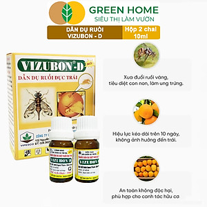 Chế Phẩm Dẫn Dụ Ruồi Vàng Đục Trái VIZUBON-D, GreenHome, 10ml, Không Cần Phun Xịt, An Toàn Cho Người