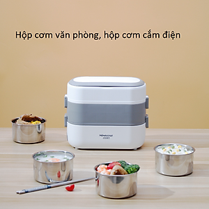 Hộp Cơm Văn Phòng Cắm Điện Tự Nấu Chín Ruột Inox