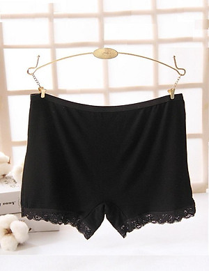 Set 02 quần mặc trong váy cotton viền ren