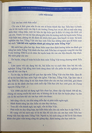 100 Đề Trắc Nghiệm Đánh Giá Năng Lực Môn Tiếng Việt Tập 1 (Đề 01 - Đề 50)
