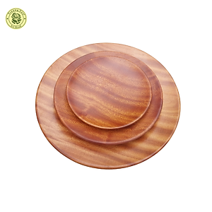 Bộ 04 Khay/Dĩa Gỗ Hình Tròn - Khay Dĩa Để Trái Cây - Đồ Gỗ Nhà Bếp Thương Hiệu Trường Sơn