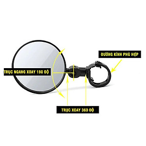 [1 chiếc] Gương Xe Đạp Chiếu Hậu Giá rẻ 8 cm Cho Xe Đạp Thể Thao Địa Hình 360 Độ Giúp Đạp Xe An Toàn