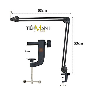 Chân Micro Kẹp Bàn Arm DRMIC NB46 (Chuyên Nghiệp) - Giá đỡ đế Mic Stand Dr.MIC NB-46 Microphone Thu Âm LiveStream Hàng Chính Hãng - Kèm Móng Gẩy DreamMaker