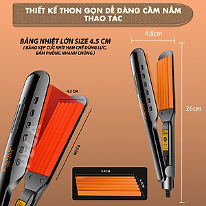 Máy bấm xù tóc Kemei KM-3114Y điều chỉnh 4 mức nhiệt sử dụng được cho mọi loại tóc - Hàng chính hãng