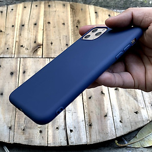 Ốp lưng dẻo mỏng màu xanh dương dành cho iPhone  11 Pro Max - Hàng chính hãng