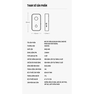 Máy Dò Camera Ẩn XM SMOOVIE Chống Quay Lén và Cảnh Báo Chống Trộm - Thiết Bị Dò Hồng Ngoại Phát Hiện Chuyển Động - Hàng chính hãng