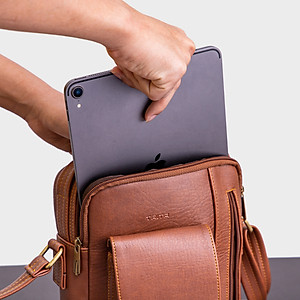 Túi Trita ( Thời trang nam phối ngăn - Túi đeo chéo da RTN3 )