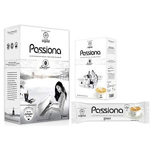 Combo 2 Hộp Cà Phê Sữa Hòa Tan Passiona Trung Nguyên Legend – Hộp 14 Gói 16gr  – Cà Phê Dành Cho Phái Đẹp, Ít Caffeine, Bổ Sung Collagen