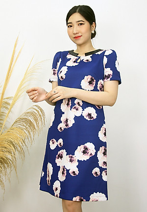 Đầm trung niên bigsize (50kg-90kg) - Đầm suông in hoa 3D cực đẹp