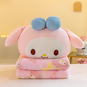 Bộ Chăn Gối Văn Phòng Thú Kèm Chăn Kuromi Và Medony 2 In 1 Đa Năng Tiện Lợi Chăn Kích Thước 1m×1m6 - HÀNG CHÍNH HÃNG MINIIN