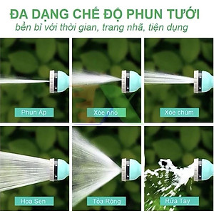Bộ cuộn ống tưới 12m kèm vòi tưới 6 chế độ
