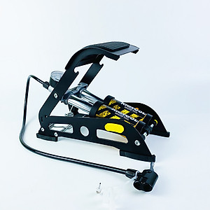 Bơm xe máy - Bơm xe đạp chân - Bơm đạp chân 2 ống đa năng - Bơm hơi đạp chân mini Xe Đạp, Xe Máy, Xe Ô tô, Xe Hơi Đa Năng Dễ Dàng Xếp Gọn thân hợp kim siêu bền, hỗ trợ cả van Mỹ và van Pháp Thương hiệu KIOTOOL