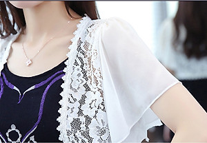 Áo khoác ren tà ngắn 06 C107