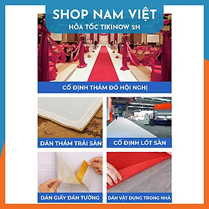 Keo 2 Mặt Sợi Thủy Tinh Cường Lực Dán Thảm Trải Sàn, Keo Chống Nước, Không Để Vết Keo