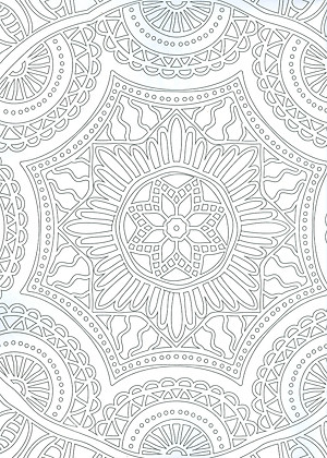 Mandala - Adult Colouring Book (Sách tô màu dành cho người lớn: Họa Tiết Và Hoa Văn)