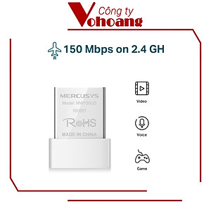 Bộ Chuyển Đổi Wifi Mercusys MW150US USB Wifi Nano N150 - Hàng Chính Hãng