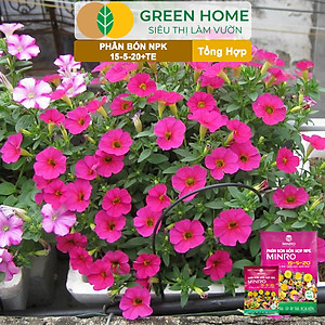 Phân NPK 15-5-20 Greenhome, Minro, Bao 1Kg, Kích Ra Hoa, Tăng Đậu Trái Trên Kiểng, Cây Ăn Trái, Củ