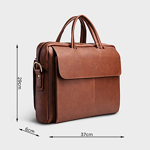 Cặp Công Sở Lata ( Thời trang nam basic đựng laptop 15 inch - Cặp da CA21 )