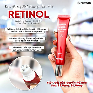 Kem dưỡng mắt giảm mờ thâm quầng mắt Retinol Pretty Skin, cải thiện nếp nhăn Prettyskin Wrinkle eraser roll on eye cream