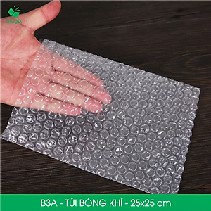 B3A - 25x25 cm - 50 Túi bóng khí chống sốc đóng hàng - Túi gói hàng, bọc chống sốc, xốp chống sốc